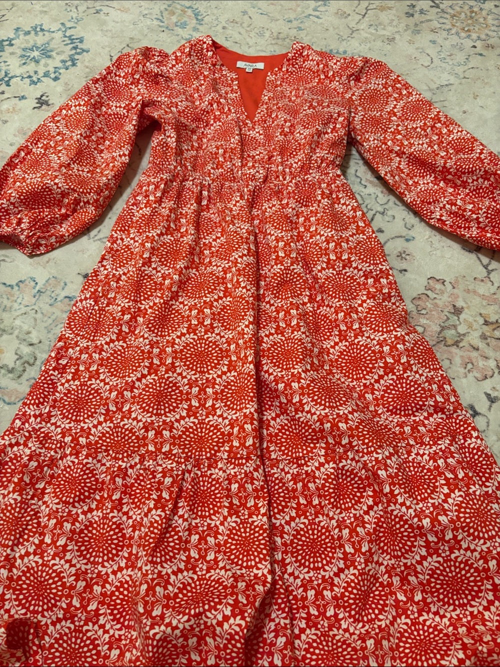 Avara dress. Hailey Poppy Printed Midi Dress. Size small. Anthropology. New!!!